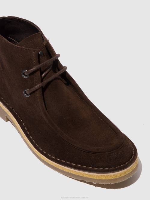 ankelstövlar med snörning rodo076 män Fly London 2T02810 oljemocka (vegetabilisk) mocca