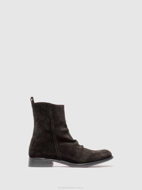 chelsea ankelboots melv797 män Fly London 2T02812 oljemocka (vegetabiliskt) svart