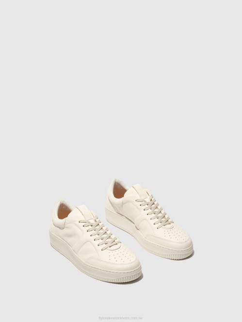 snörskor bude516 män Fly London 2T02836 off-white